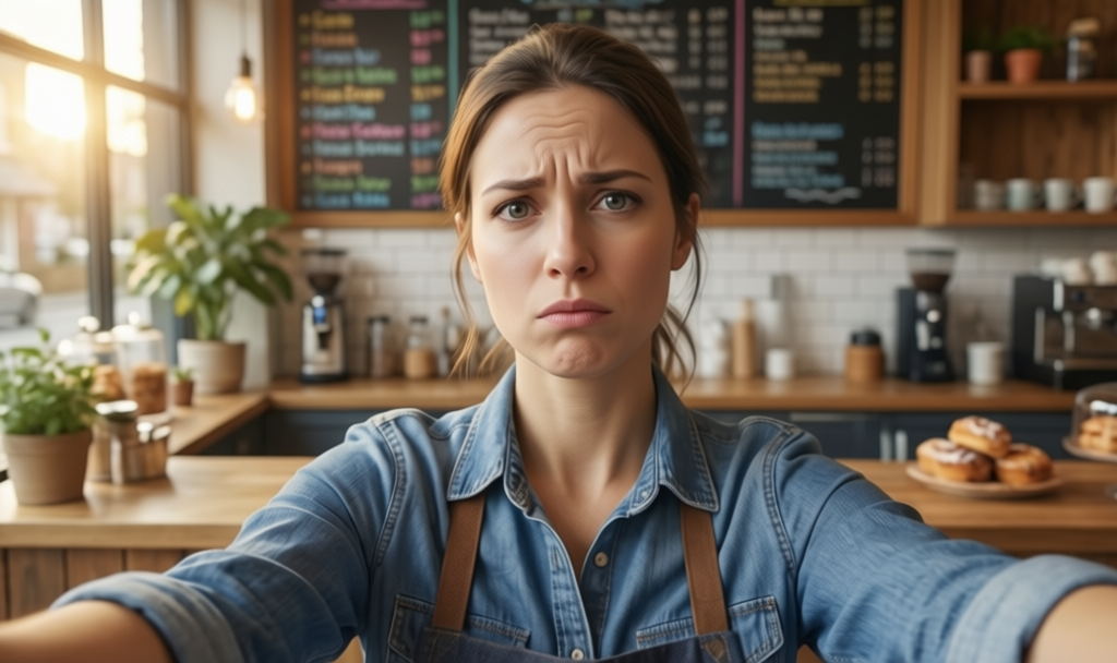 Frustrated business owner overwhelmed by disconnected marketing